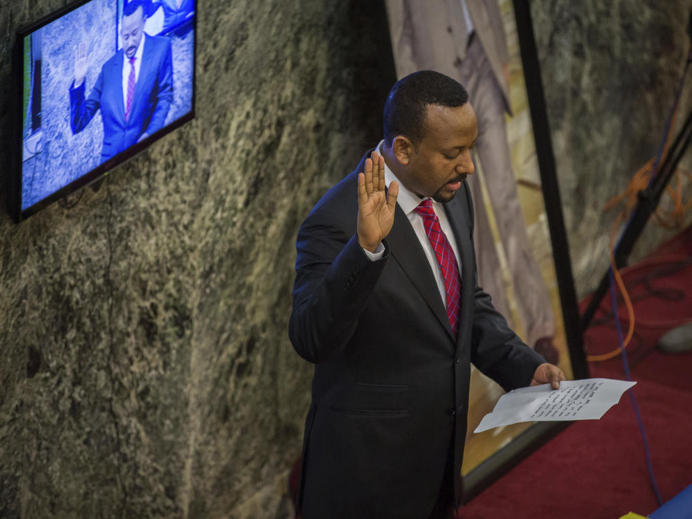 Abiy Ahmed is sworn in as Ethiopia's prime minister in April 2018.