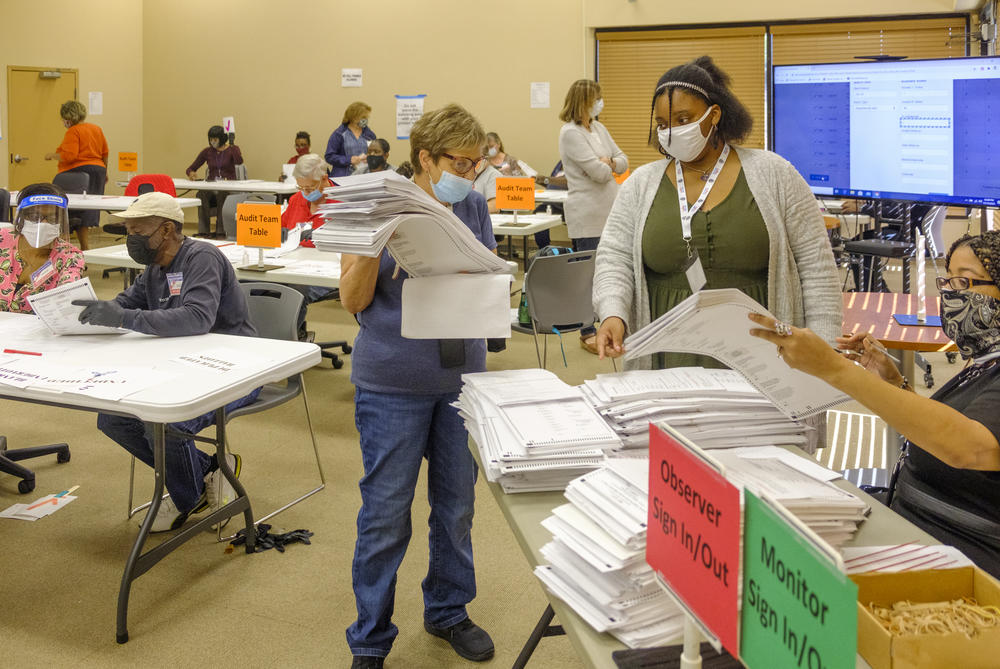 In Macon, Ga., this is part of the recount of about 5 million votes cast statewide that must end by midnight on Wednesday, November 18.