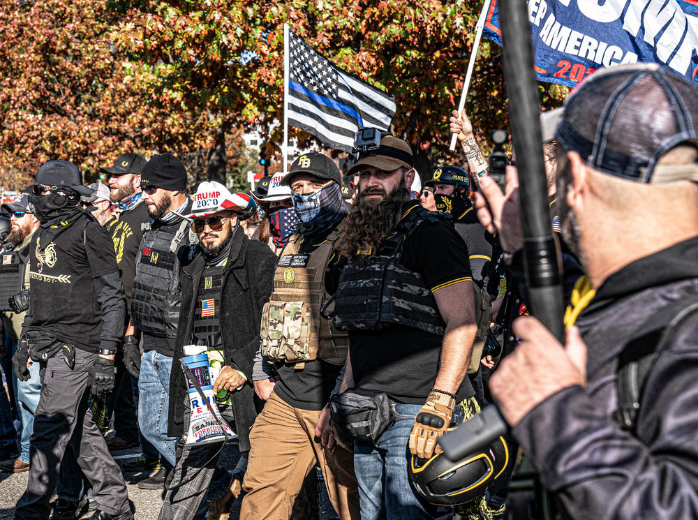 Trump supporters at the Million MAGA March in Washington, D.C., on Nov. 14.