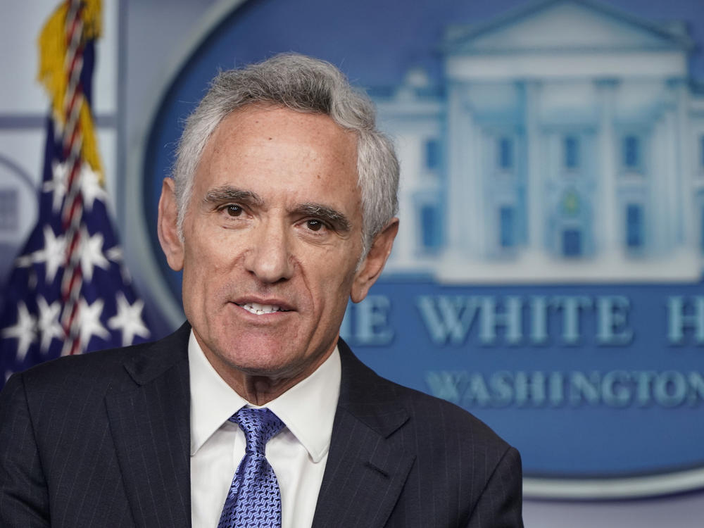Dr. Scott Atlas, a member of the White House Coronavirus Task Force, speaks at a news conference in September in the briefing room of the White House.