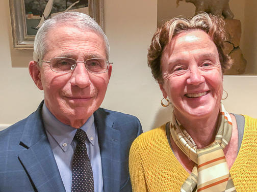 Anthony Fauci and his wife, Christine Grady, spoke for a StoryCorps interview in Maryland on Nov. 17. He says he'll miss seeing their daughters this Thanksgiving, but he's proud of their decision to not join them.
