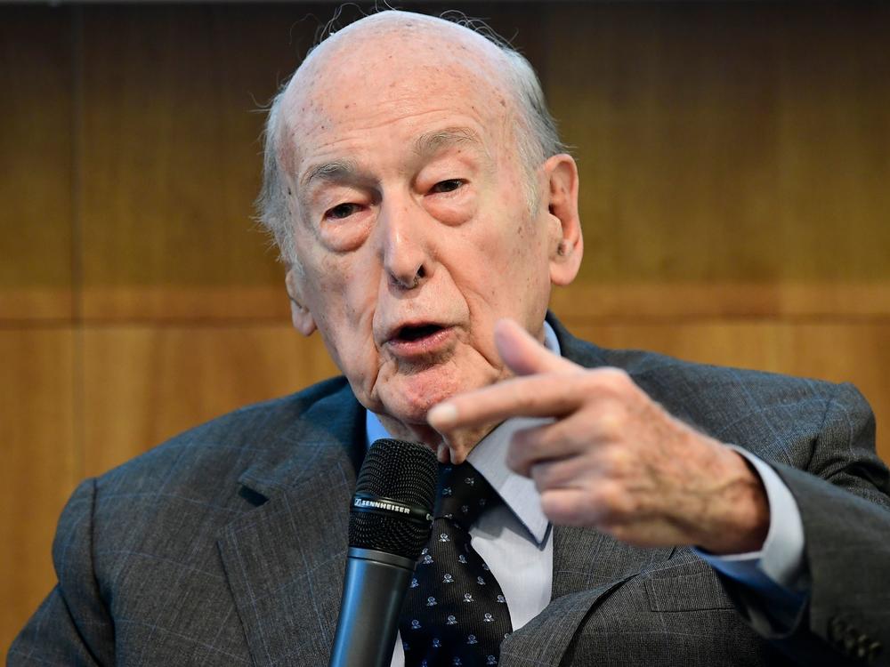 Former French President ValÃ©ry Giscard d'Estaing, pictured in 2017, died Wednesday in Paris at age 94.