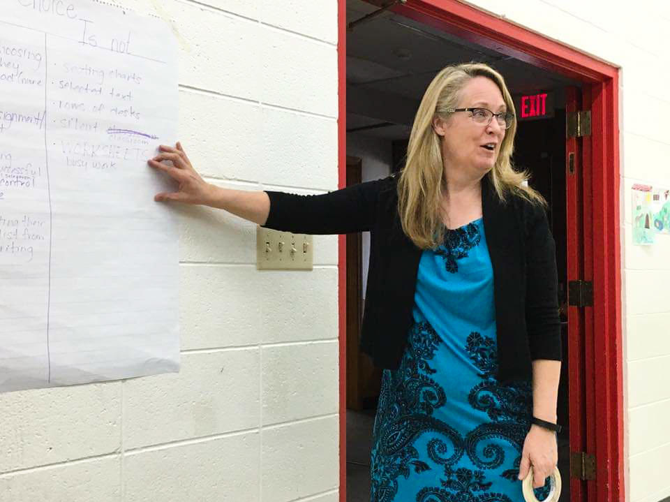 Tammy Elser conducts a teacher training in Montana.