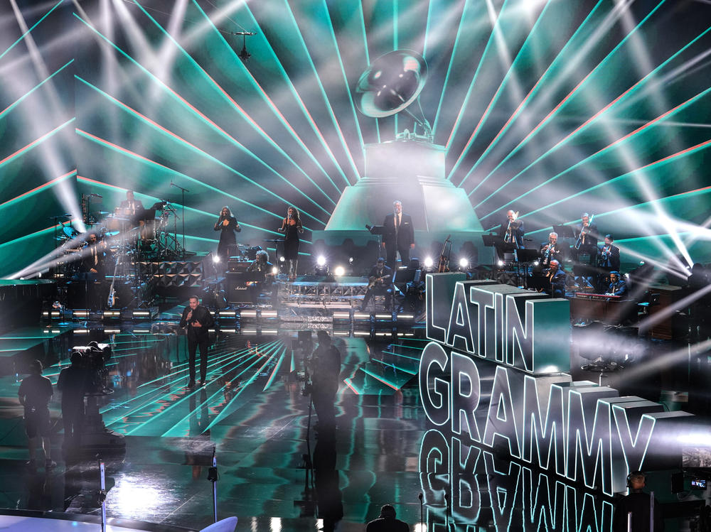 Víctor Manuelle, performing onstage during the 21st Annual Latin Grammy Awards at American Airlines Arena on Nov. 19, 2020 in Miami.