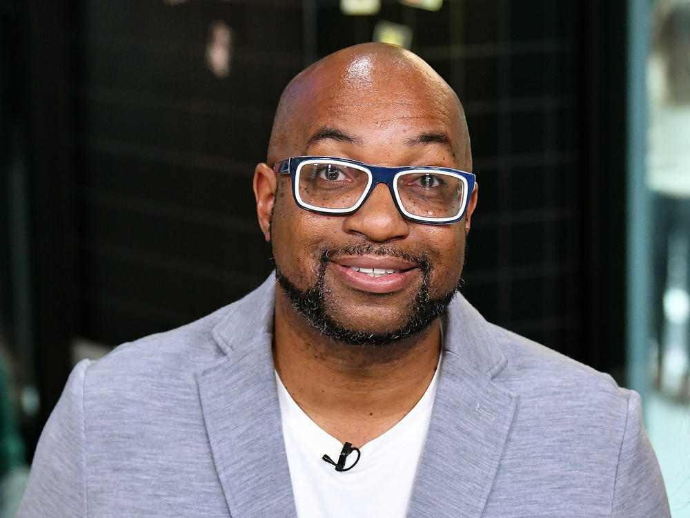 <em>Morning Edition</em> poet in residence Kwame Alexander on Oct. 23, 2018 in New York City.