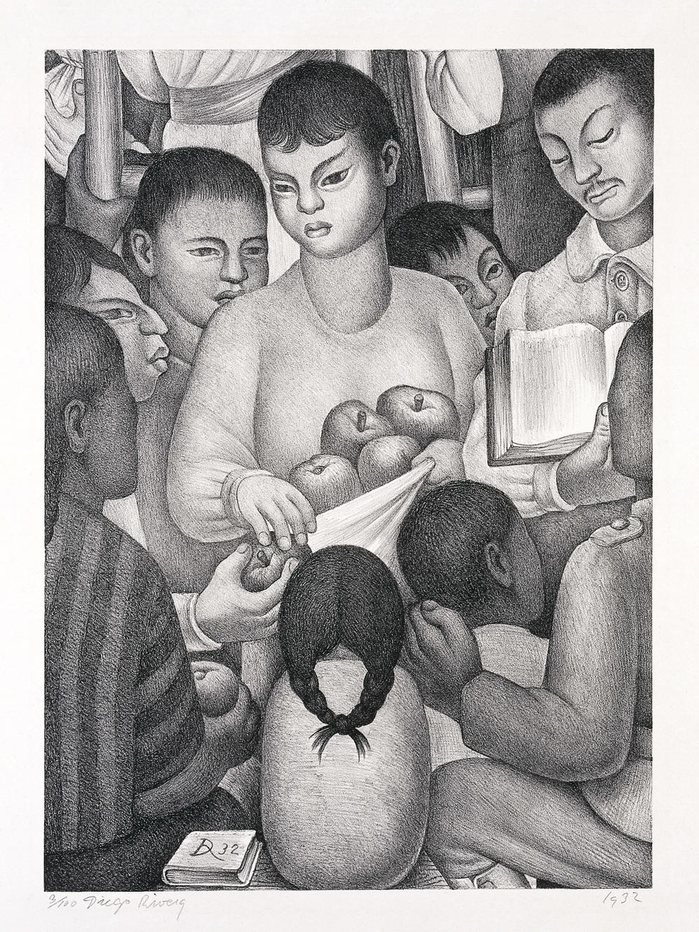 Diego Rivera, <em>The Fruits of Labor,</em> 1932, lithograph. Collection of the McNay Art Museum, Gift of the Friends of the McNay.