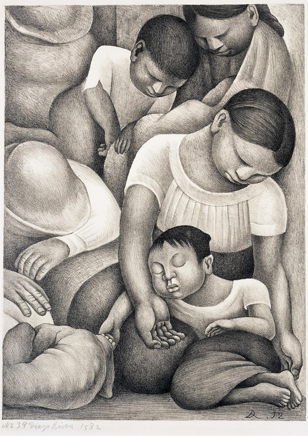 Diego Rivera, <em>Sleep,</em> 1932, lithograph. Collection of the McNay Art Museum, Museum purchase with funds from the Cullen Foundation, the Friends of the McNay, Charles Butt, Margaret Pace Wilson, and Jane and Arthur Stieren.
