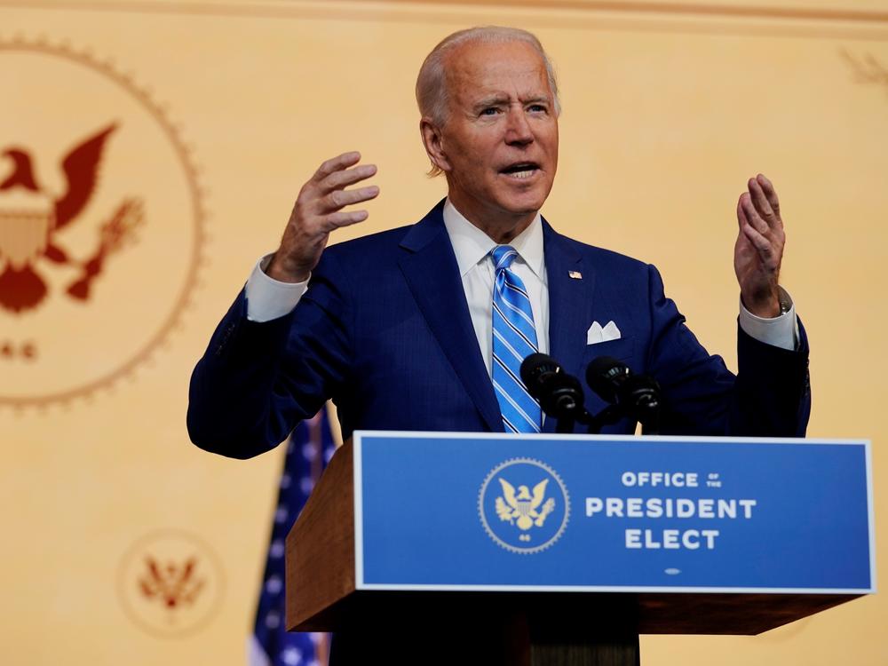 In his Thanksgiving address Wednesday, President-elect Joe Biden acknowledged that the imperative 
