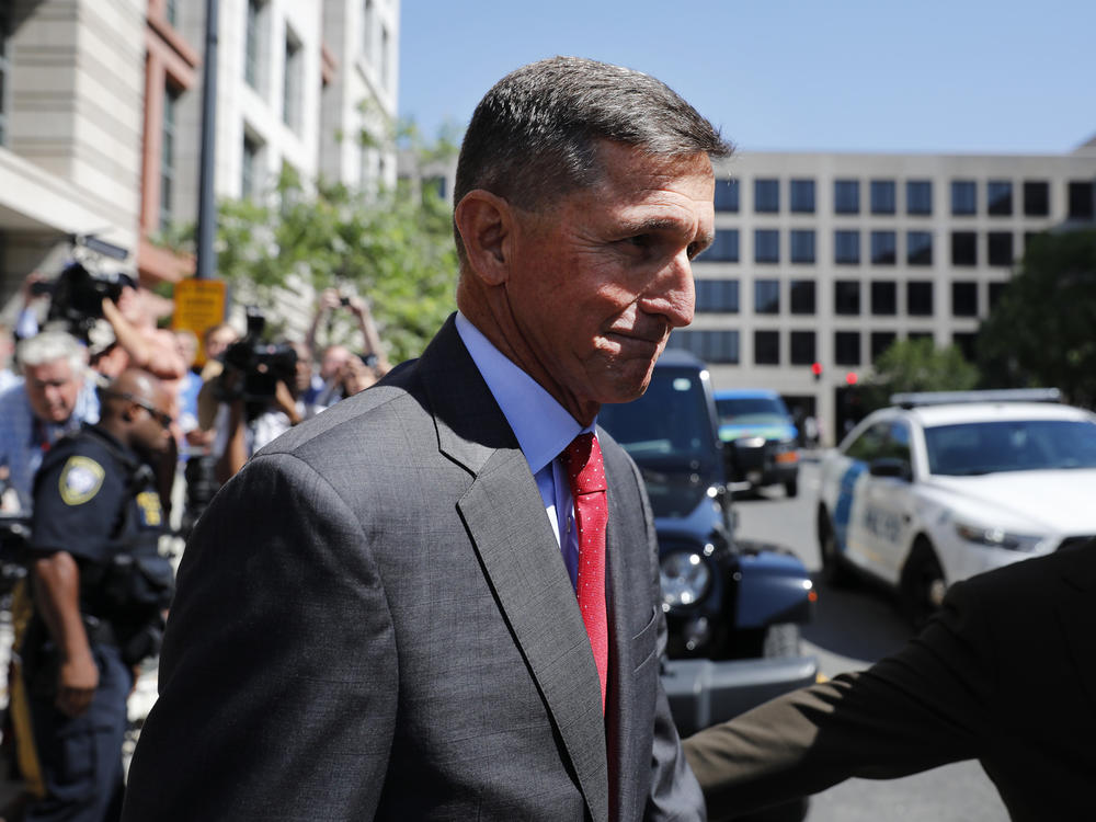 President Trump has pardoned Michael Flynn, his former national security adviser, pictured at the E. Barrett Prettyman U.S. Courthouse in Washington, D.C., in July 2018.