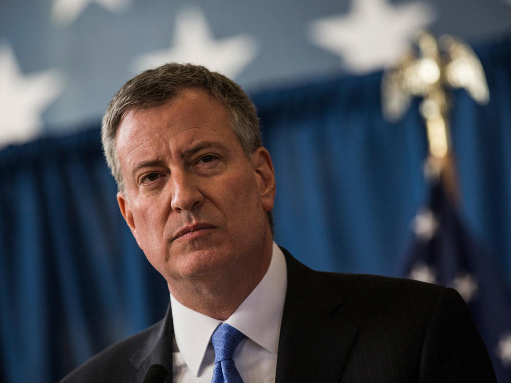New York City Mayor Bill de Blasio said Sunday that the city will no longer use its previous threshold for closing schools.