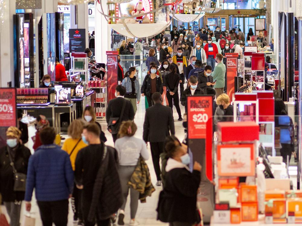 People shop at Macy's in New York on Black Friday, Nov. 27.