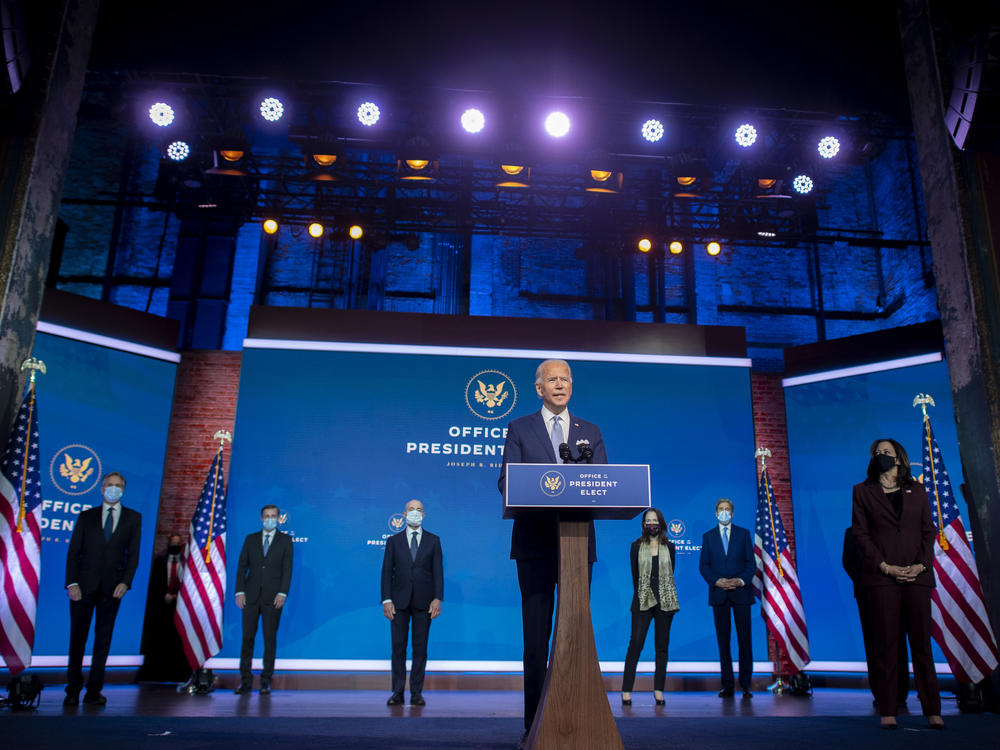 President-elect Joe Biden introduces key foreign policy and national security nominees and appointments last week in Wilmington, Del.