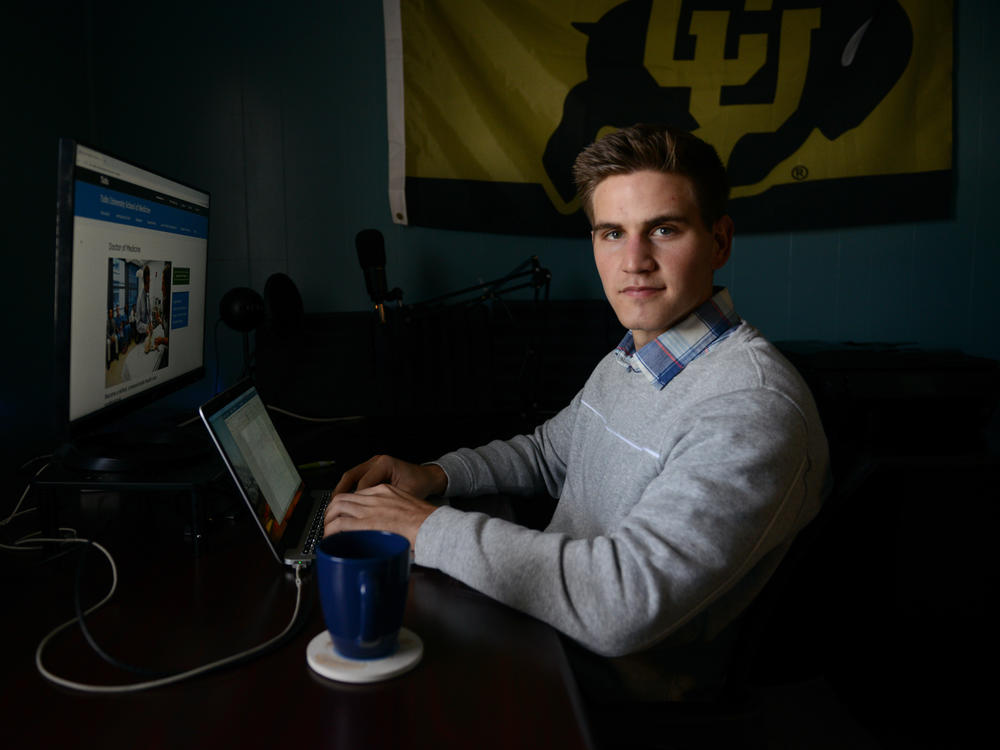 Sam Smith, a University of Colorado Boulder grad who is applying to medical schools, says he has been inspired by the example of health care workers during the pandemic. He plans to specialize in infectious diseases. 