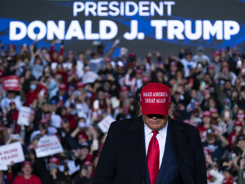 President Trump at a campaign rally last month in Rome, Ga.