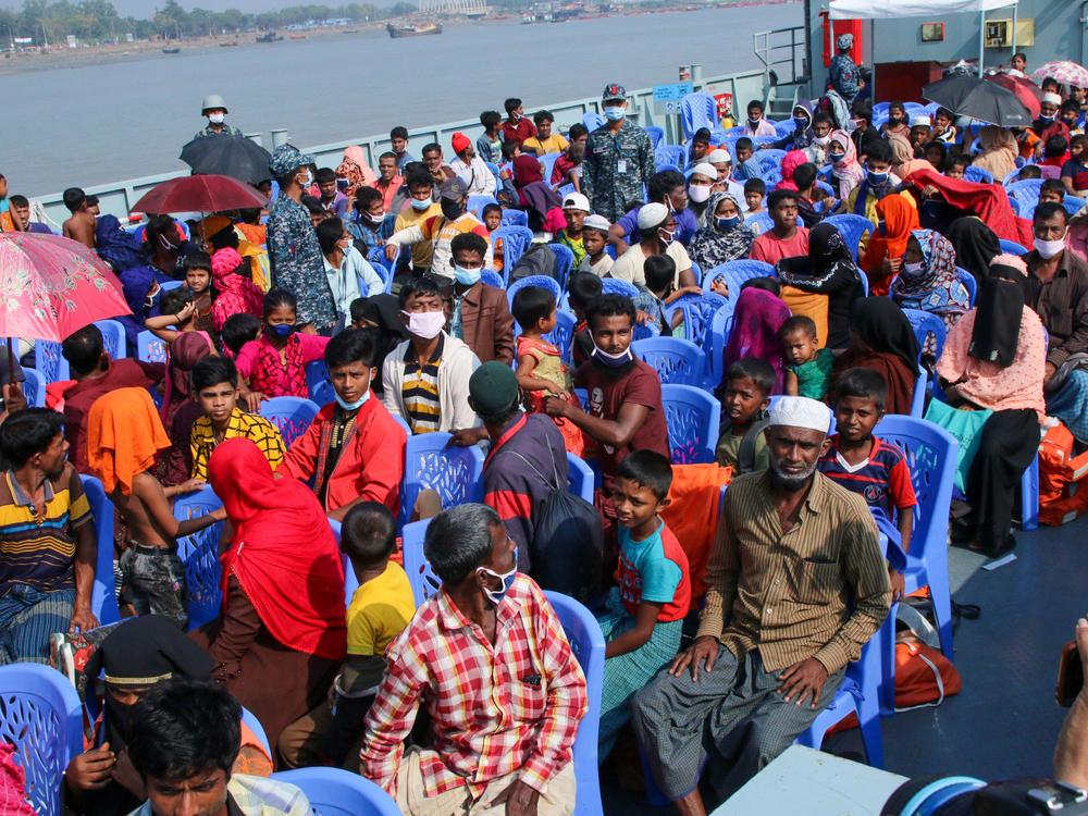 Bangladesh began transporting Rohingya refugees by boat to the island of Bhashan Char, with rights groups alleging people were being misled into leaving.