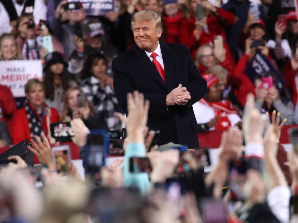 President Trump attended a rally in support of Republican Sens. David Perdue and Kelly Loeffler on Saturday, in Valdosta, Ga., ahead of a crucial runoff election that will decide who controls the U.S. Senate.