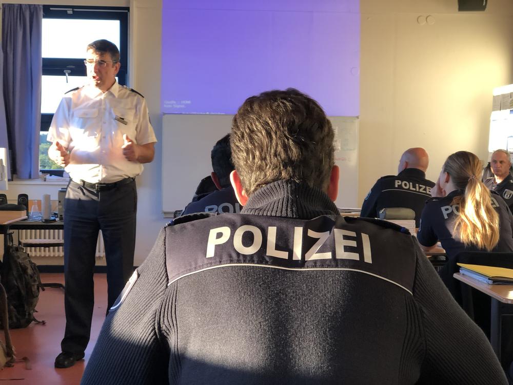 At the Berlin Police Academy, Ewald Igelmund teaches cadets courses on Germany's rule of law. Cadets must take 2 1/2 years of courses before they're allowed to become police officers.
