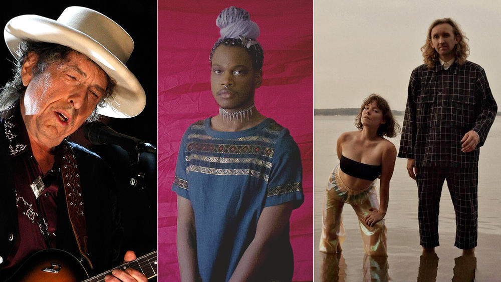 From left, Bob Dylan, Shamir and Sylvan Esso.