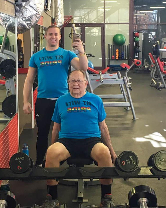 David Smith, Kenneth Felts' former personal trainer, at a workout session in 2017.