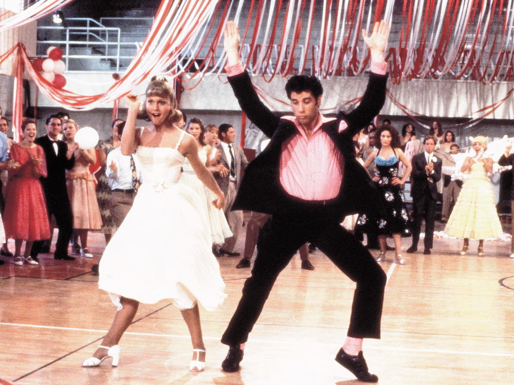 Olivia Newton-John as Sandy and John Travolta as Danny in the 1978 movie Grease, which was added this year to the National Film Registry at the Library of Congress.