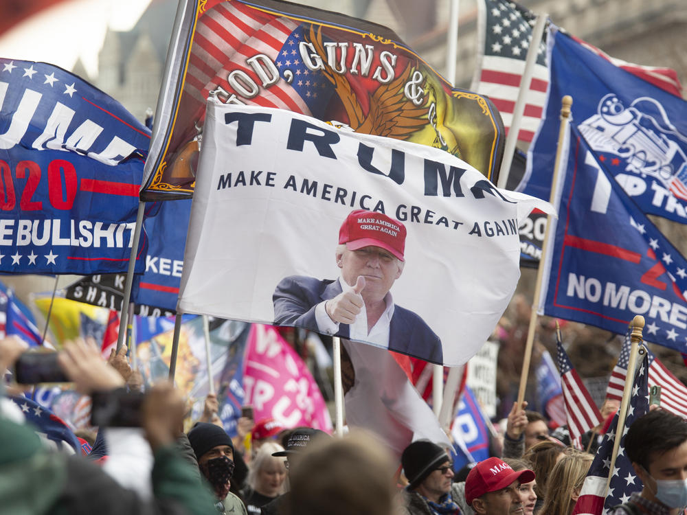 President Trump broadcast his approval of Saturday's demonstration, tweeting, 