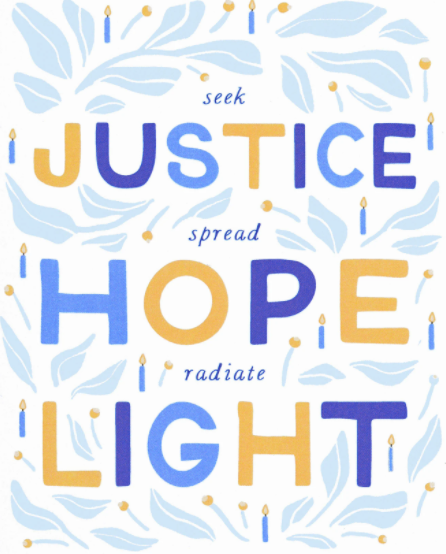 A Hanukkah card billed as 