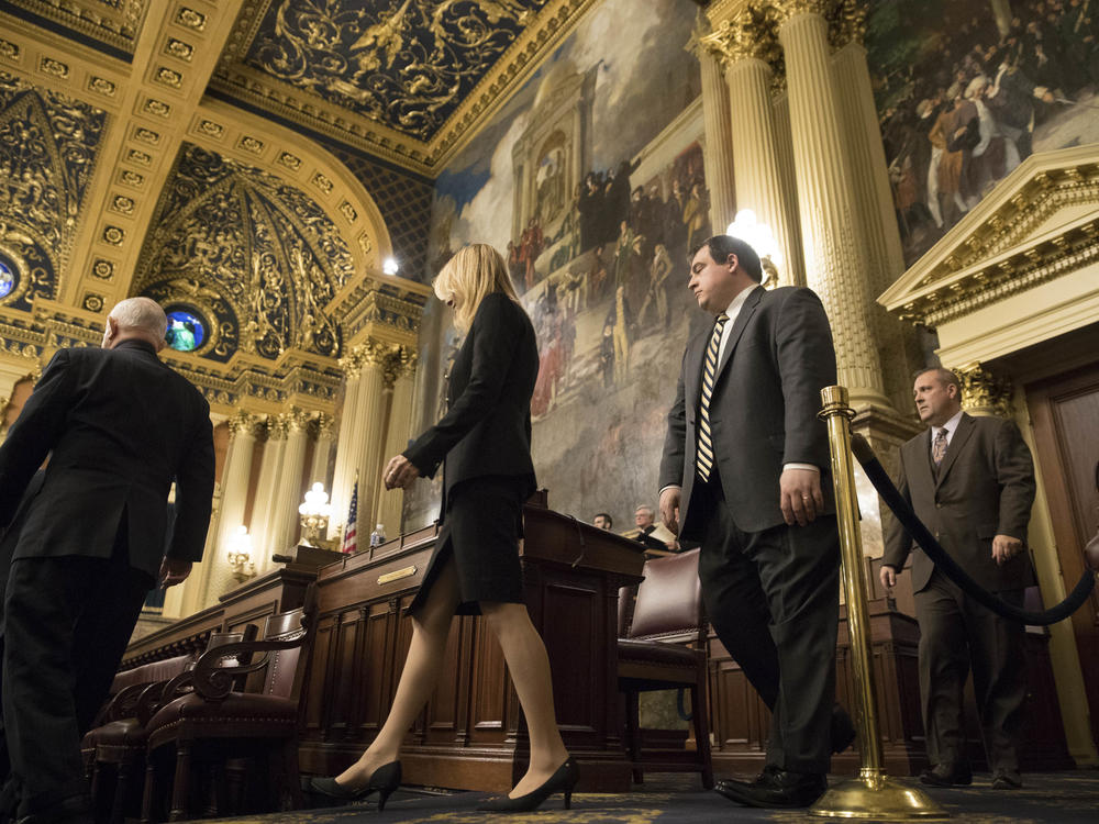 Pennsylvania electors arrive in December 2016 to cast their votes for president. Then, their 20 votes went for President Trump. This time, they are slated to go for President-elect Joe Biden.