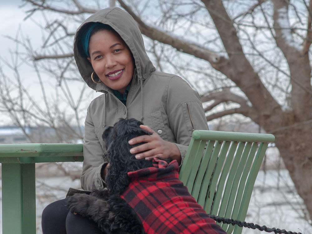 Jaleesa Garland, a newcomer to Tulsa, Okla., after being accepted into the Tulsa Remote program.