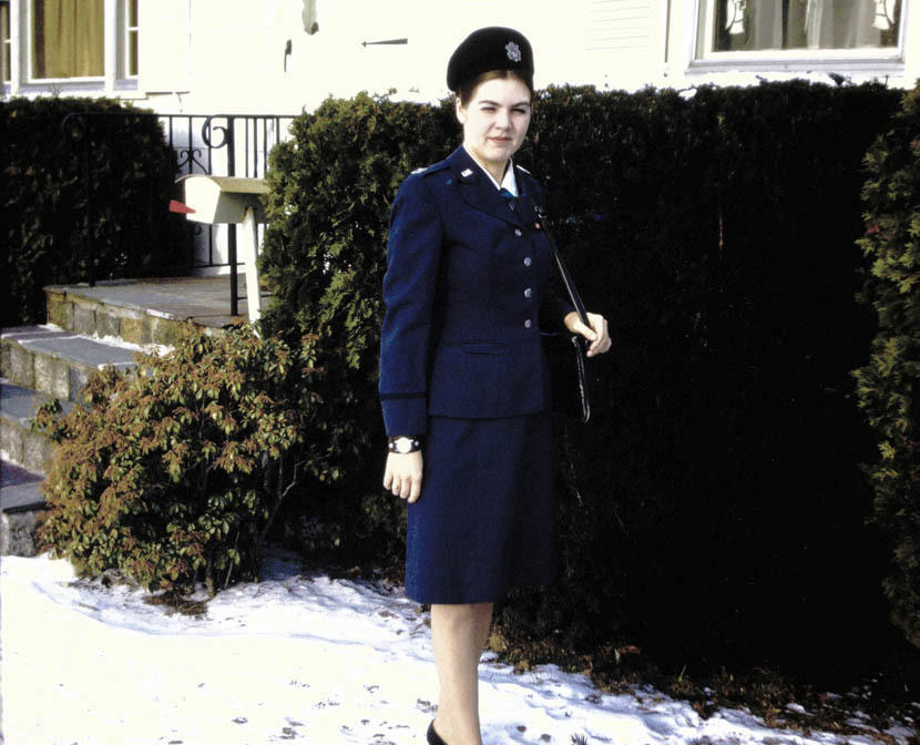 A young Lt. Sharron Frontiero (now Sharron Cohen) in her Air Force uniform in 1972.