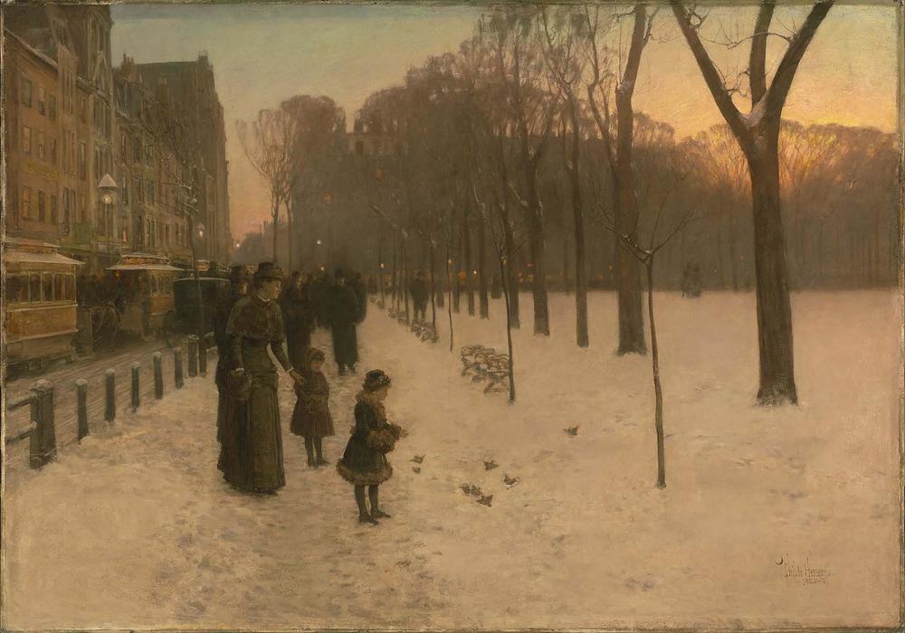 Childe Hassam, <em>At Dusk (Boston Common at Twilight)</em>, 1885-1886