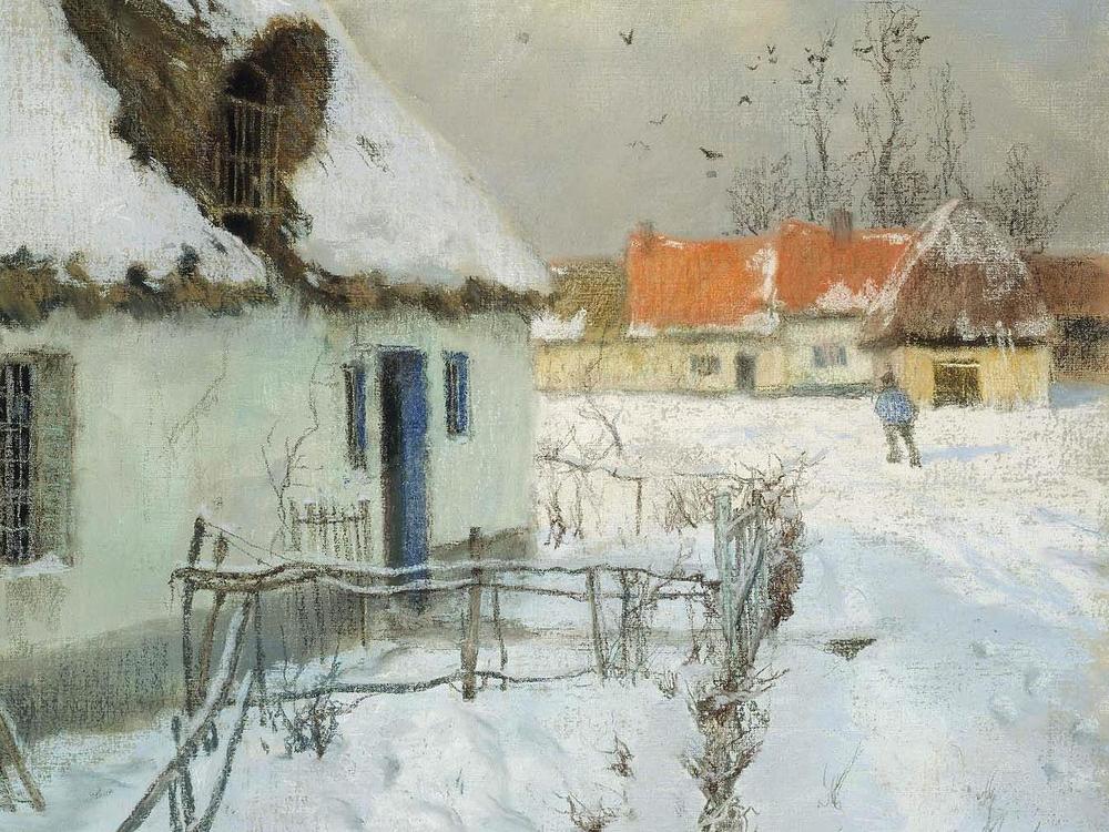 Frits Thaulow, <em>Cottages in the Snow</em>, 1891
