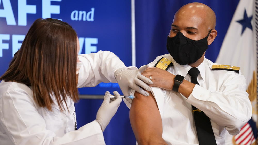 U.S. Surgeon General Jerome Adams said the symbolic significance of his vaccination was important in sending a message to Black Americans that it is safe.