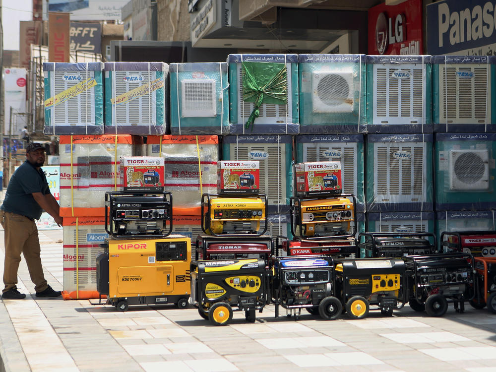 Air conditioners on display in Baghdad. Congress' coronavirus relief package will also reduce the use of hydrofluorocarbons, putting the U.S. in line with an international agreement to fight climate change.