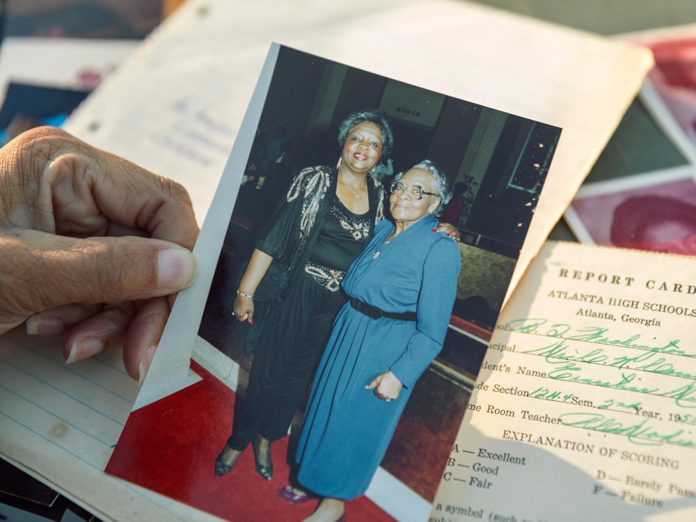 Ernestine Mann, here in a family photo, moved into the Arbor Terrace at Cascade assisted living facility in Atlanta in 2019. Mann was one of the residents who died of COVID-19 this year when there was an outbreak at the facility.