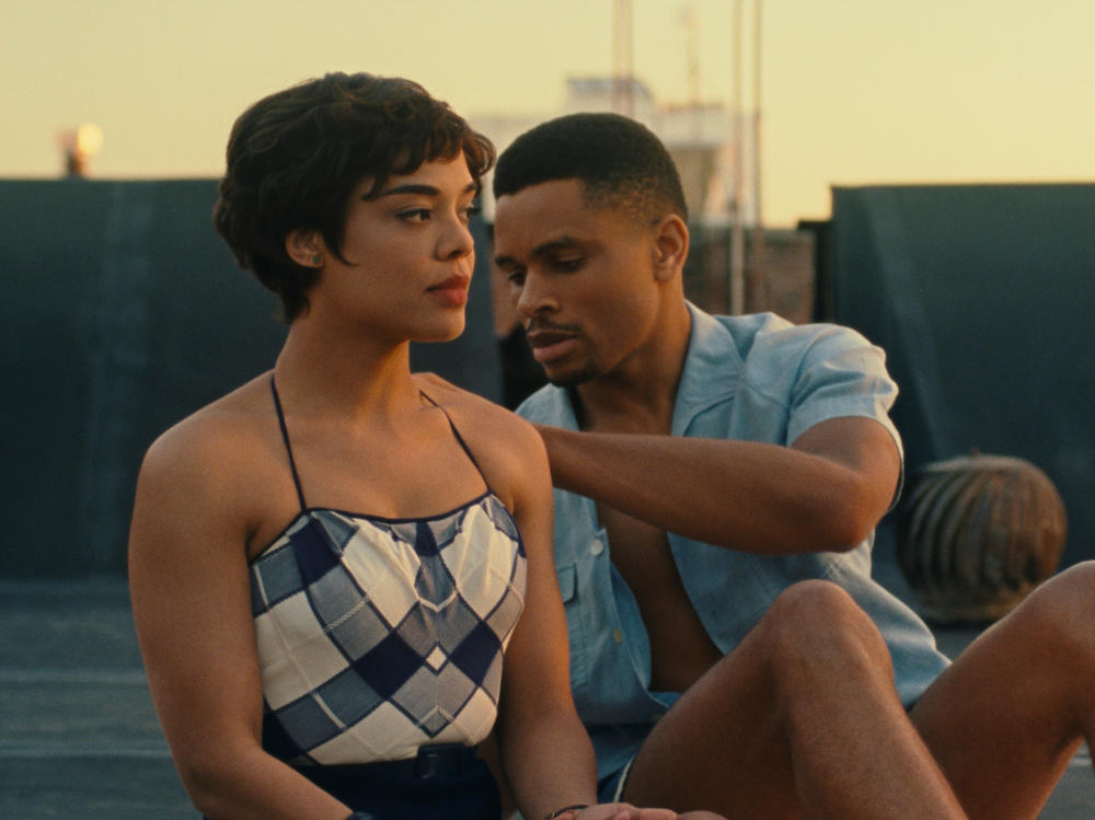Tessa Thompson as Sylvie and Nnamdi Asomugha as Robert in <em>Sylvie's Love.</em>