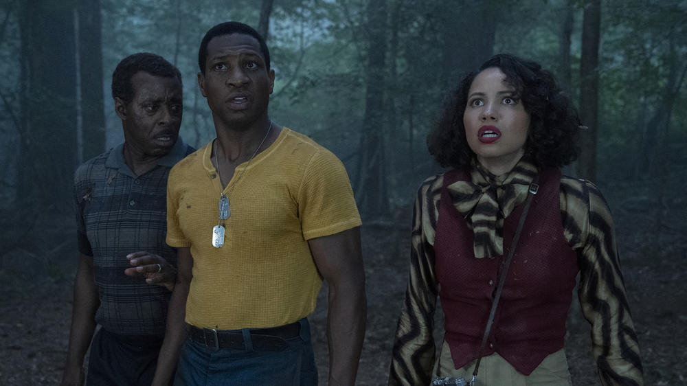 Uncle George (Courtney B. Vance), Atticus (Jonathan Majors) and Letitia (Jurnee Smollett) in <em>Lovecraft Country </em>on HBO