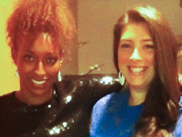 At left, Yennie Neal-Achigbu (left) and Jamie Olivieri in 1998 and at right, in 2012.