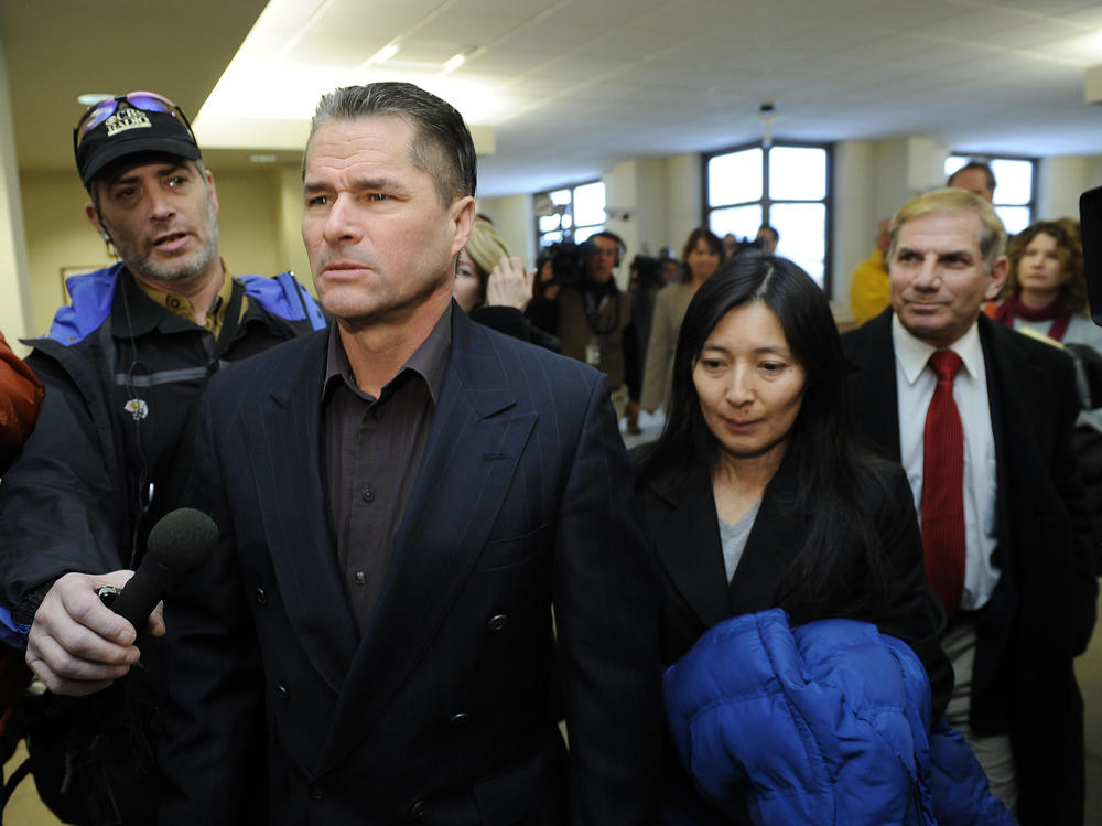 Richard and Mayumi Heene leave a Larimer County, Colo., courtroom after their sentencing hearing in 2009. Richard Heene was sentenced to 90 days in jail, 100 hours of community service and four years' probation for his part in the 
