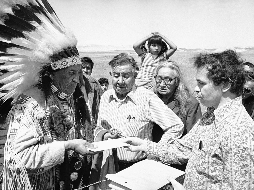 Hank Adams, right, died Dec. 21 at the age of 77. Adams fought for Native American treaty rights throughout his life.