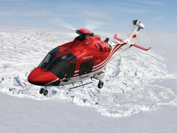 The rescue mission was carried out by ship, plane and helicopter, such as the CHINARE helicopter shown here.