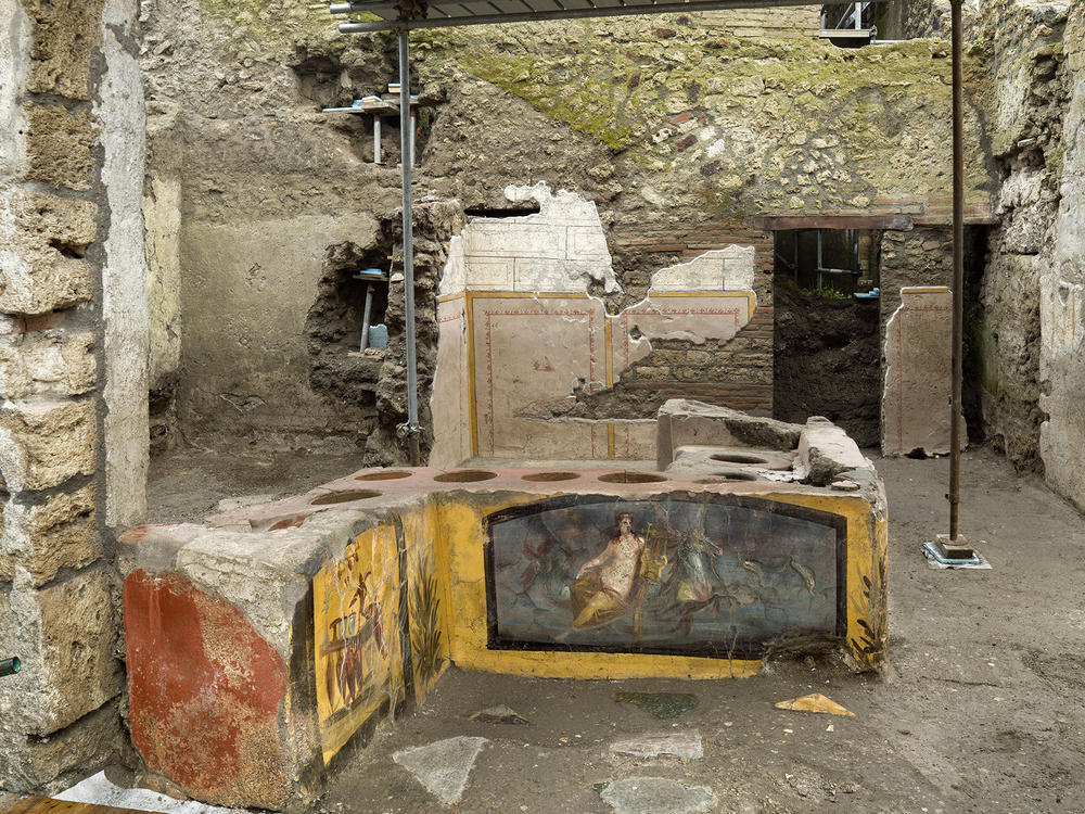 A fast-food eatery — or thermopolium — discovered at Pompeii has been completely excavated, helping to reveal some top dishes of the ancient Roman city. The site is about 18 miles southeast of Naples, Italy.