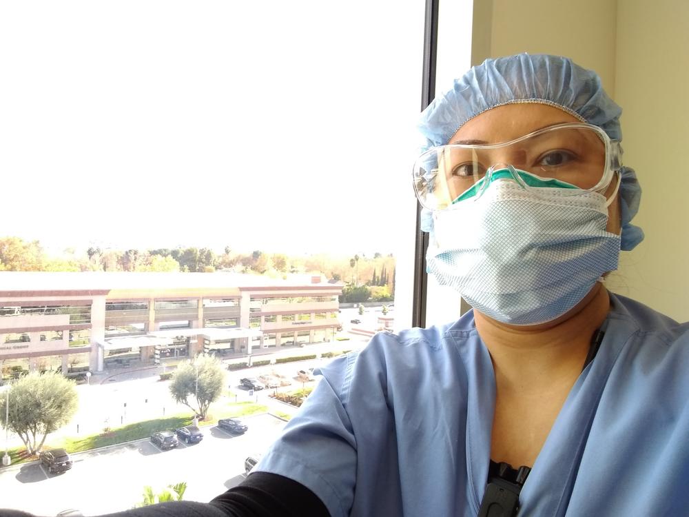 Nerissa Black works as a telemetry nurse at the Henry Mayo Newhall Hospital in Valencia, Calif. Since early December, she's been tasked with caring for six critically ill patients per shift instead of four.