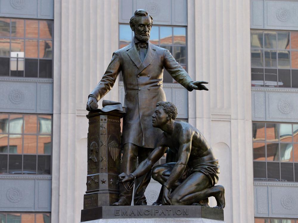 A statue of Abraham Lincoln and a formerly enslaved man has been taken down in Park Square in Boston, Mass., after an intense debate and a petition to remove the work.