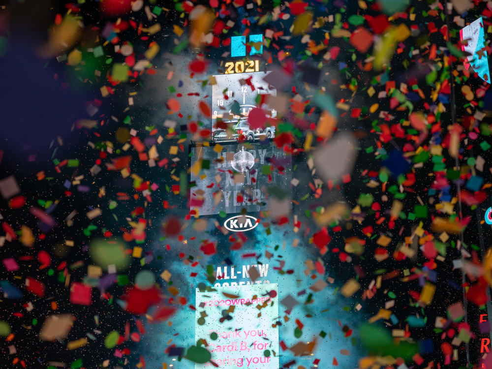 Coronavirus-related restrictions left many cities quiet during this year's New Year's Eve celebrations. New York City's Times Square was almost empty as a limited group of healthcare workers were invited to watch the ball drop in person.