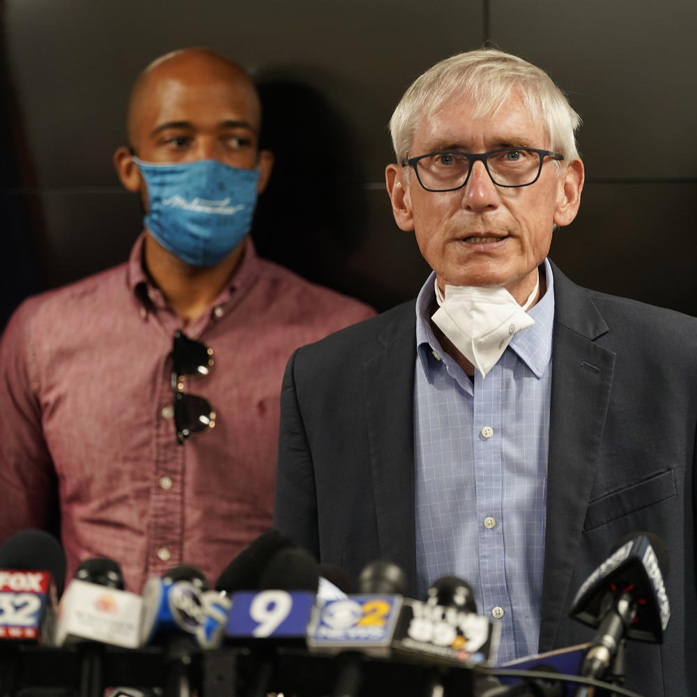 Wisconsin Gov. Tony Evers announced the National Guard would be deployed in anticipation of another round of unrest in Kenosha. Evers is seen during a press conference in August.