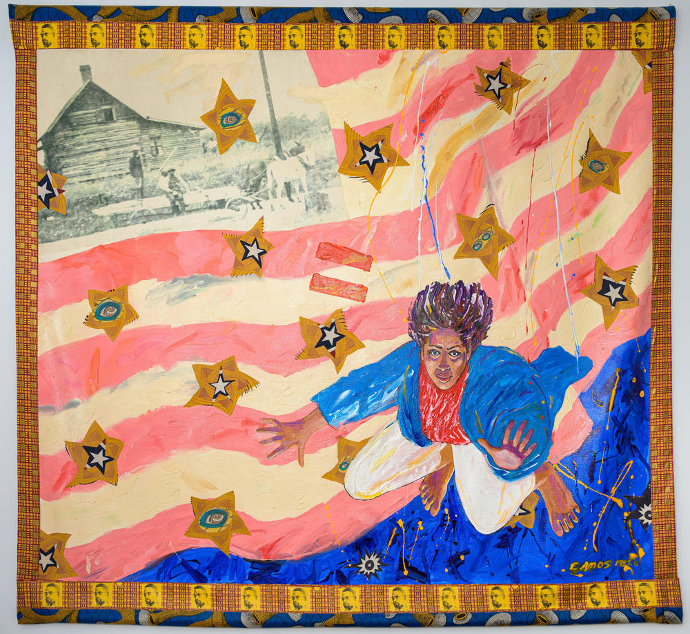 Emma Amos,<em> Equals,</em> 1992