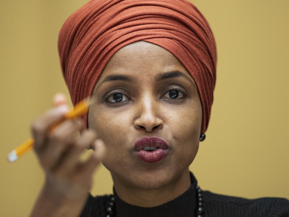 Rep. Ilhan Omar, seen here in 2019, said Wednesday that she is drafting articles of impeachment against President Trump, as pro-Trump extremists stormed the U.S. Capitol.