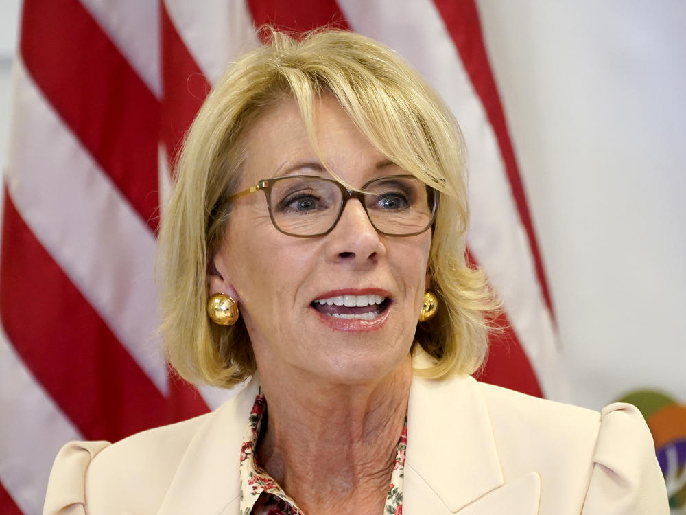 U.S. Education Secretary Betsy DeVos announced her resignation on Thursday.