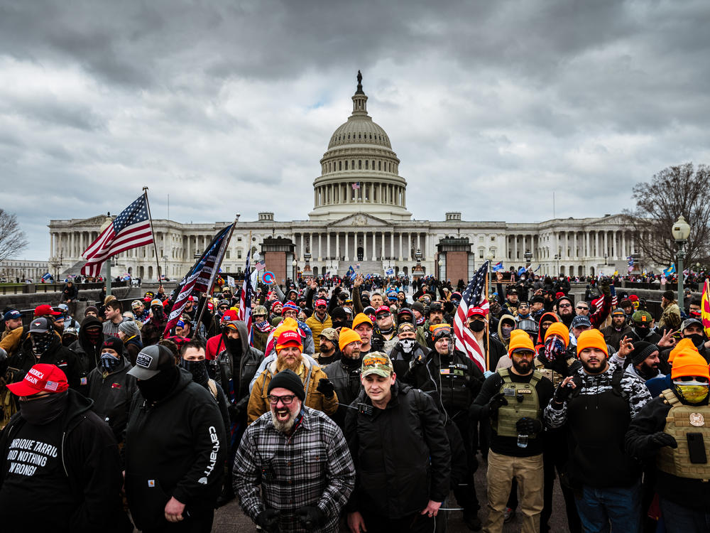 Pro-Trump protesters gathered in front of the U.S. Capitol on Wednesday. On social media sites both fringe and mainstream, right-wing extremists made plans for violence on Jan. 6.