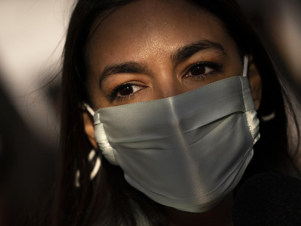 Rep. Alexandria Ocasio-Cortez, D-N.Y., seen here in November, told viewers during an Instagram Live on Tuesday that she feared for her life as a violent pro-Trump mob stormed the U.S. Capitol.